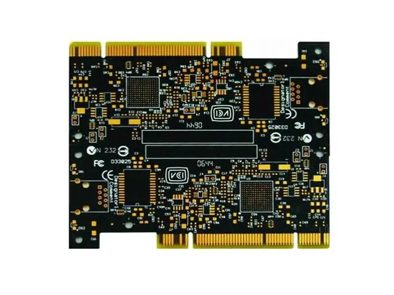 Assembled module on a black solder-masked board