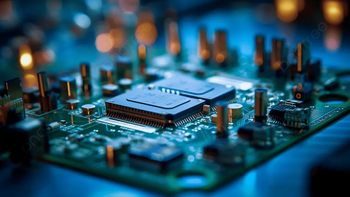 Close-up of a populated circuit board