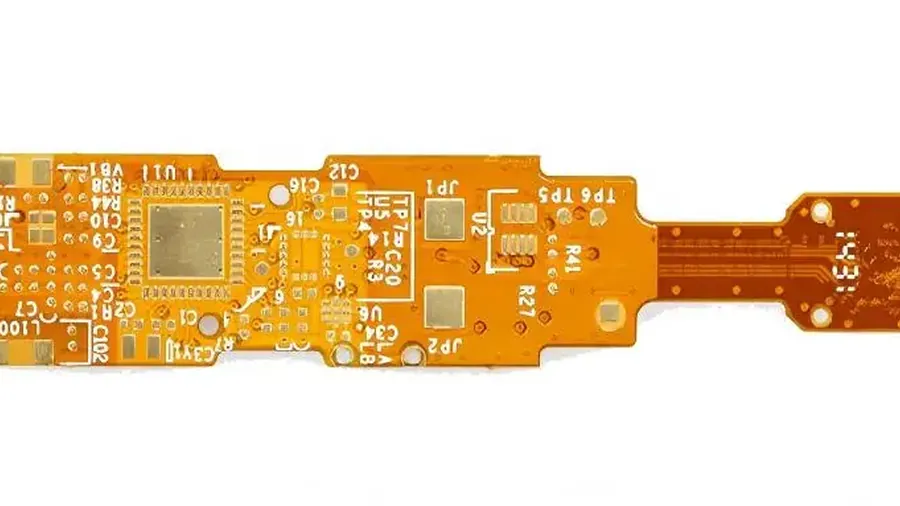 Flexible printed circuit assembly with polyimide substrate