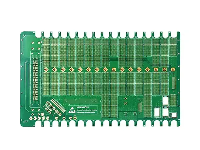 High-density bare PCB panel before assembly