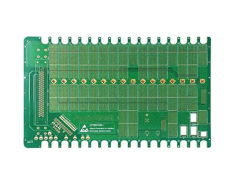 High-density bare PCB panel before assembly