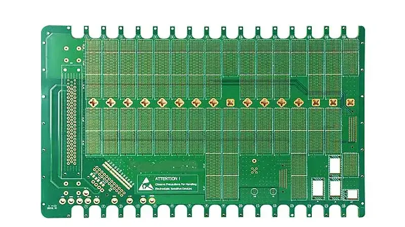High-density bare PCB panel before assembly