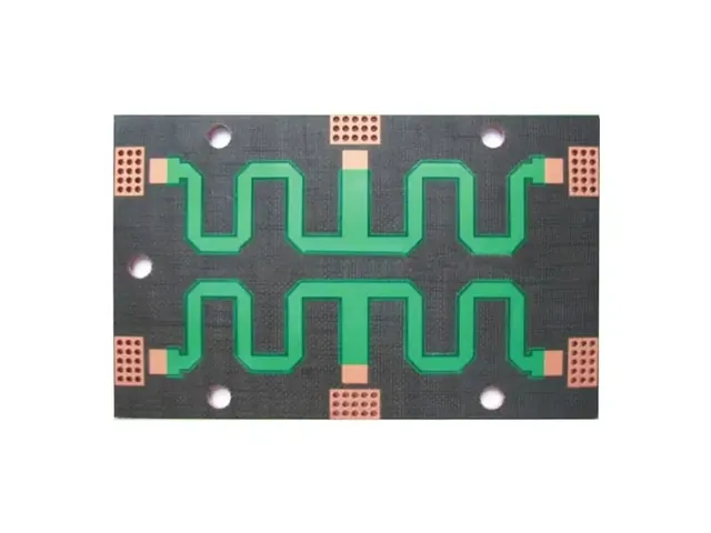 RF board with serpentine length-matched traces