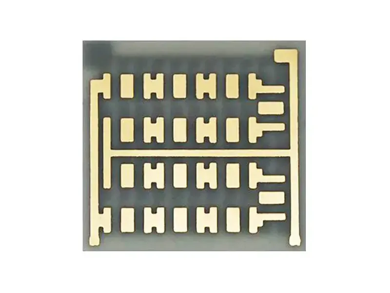 Gold-plated SMD contact array on a finished board