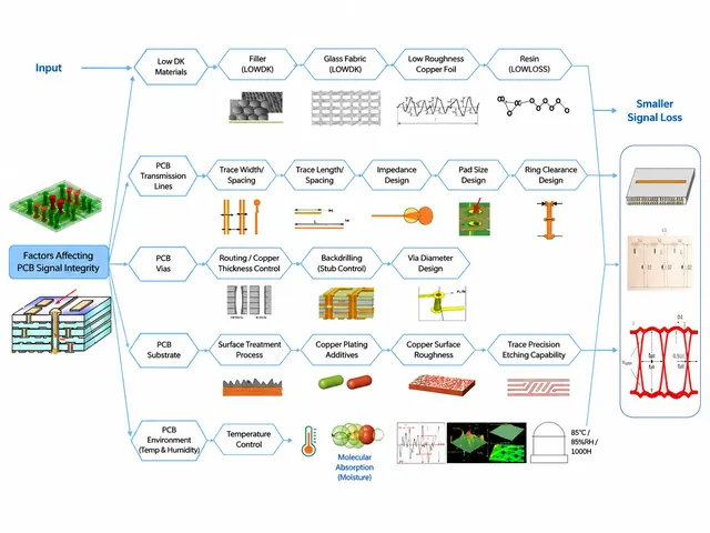Diagram of the factors that affect PCB signal integrity