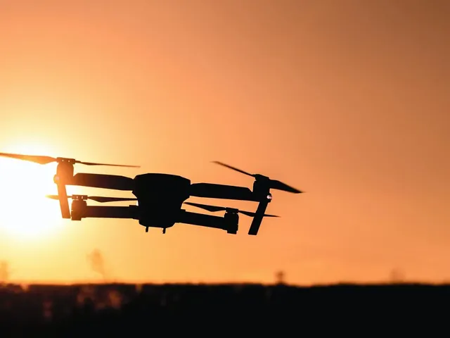 Unmanned aerial vehicle in flight