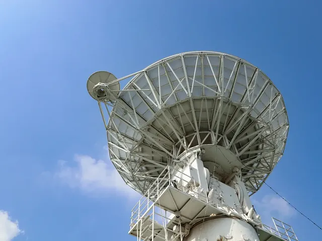 Satellite communication antenna installation
