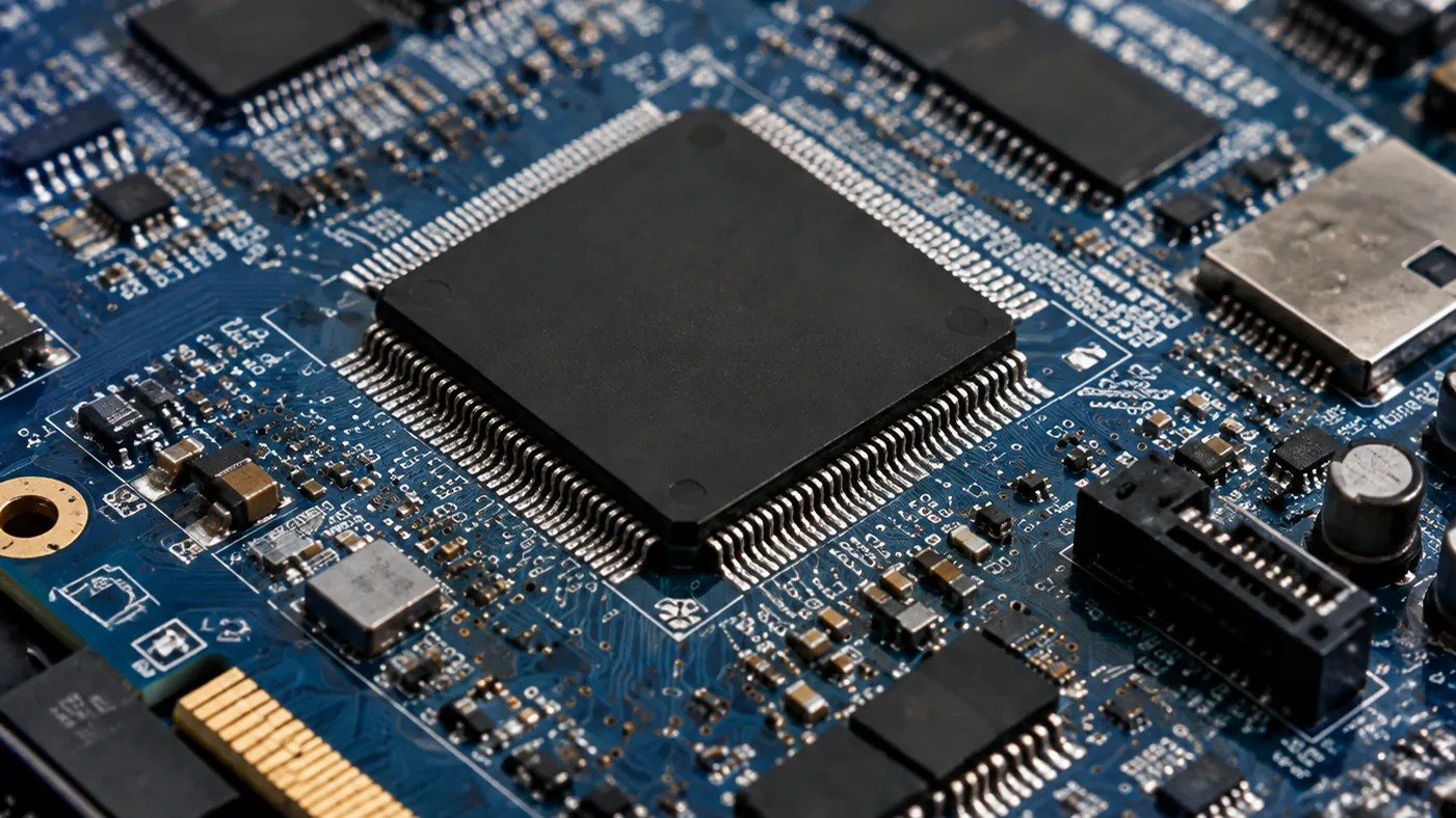High-speed board carrying large fine-pitch devices