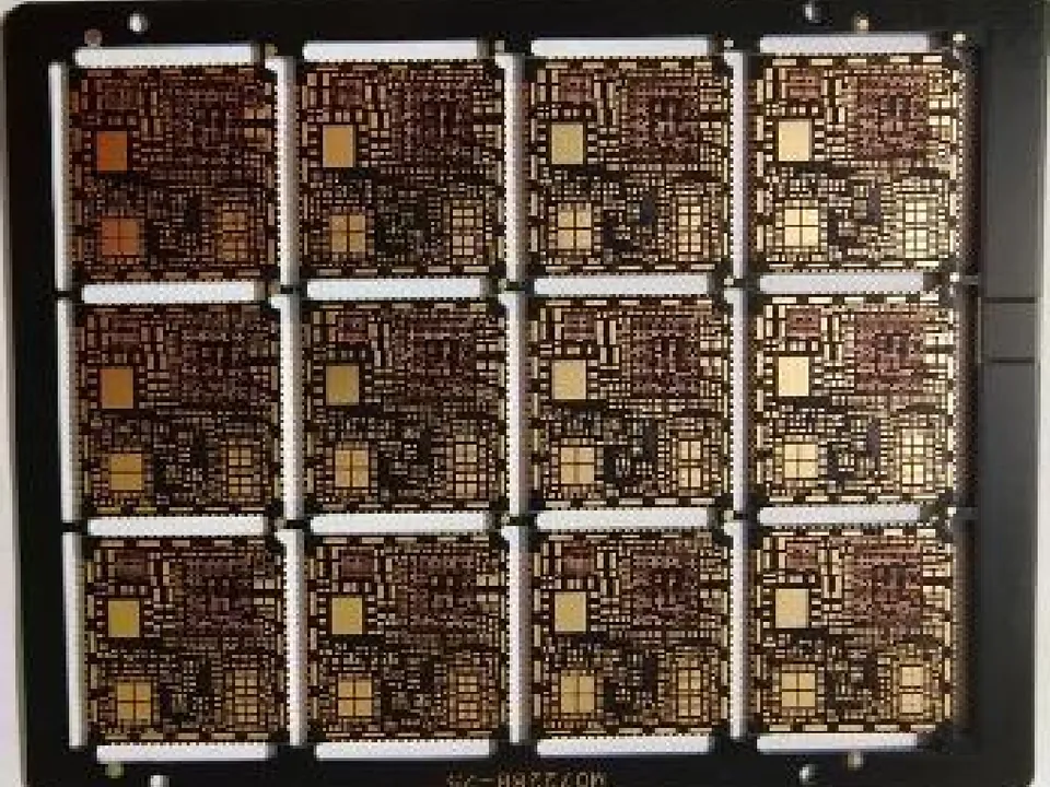 Panelised IoT module boards with gold surface finish