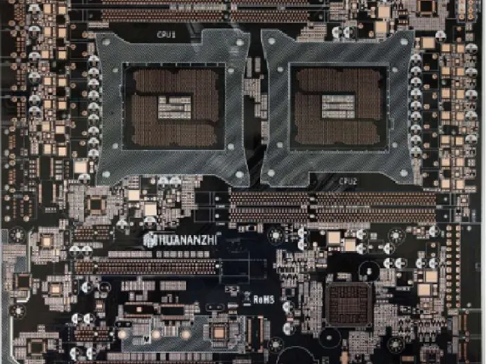 Compact server board with dual processor sockets