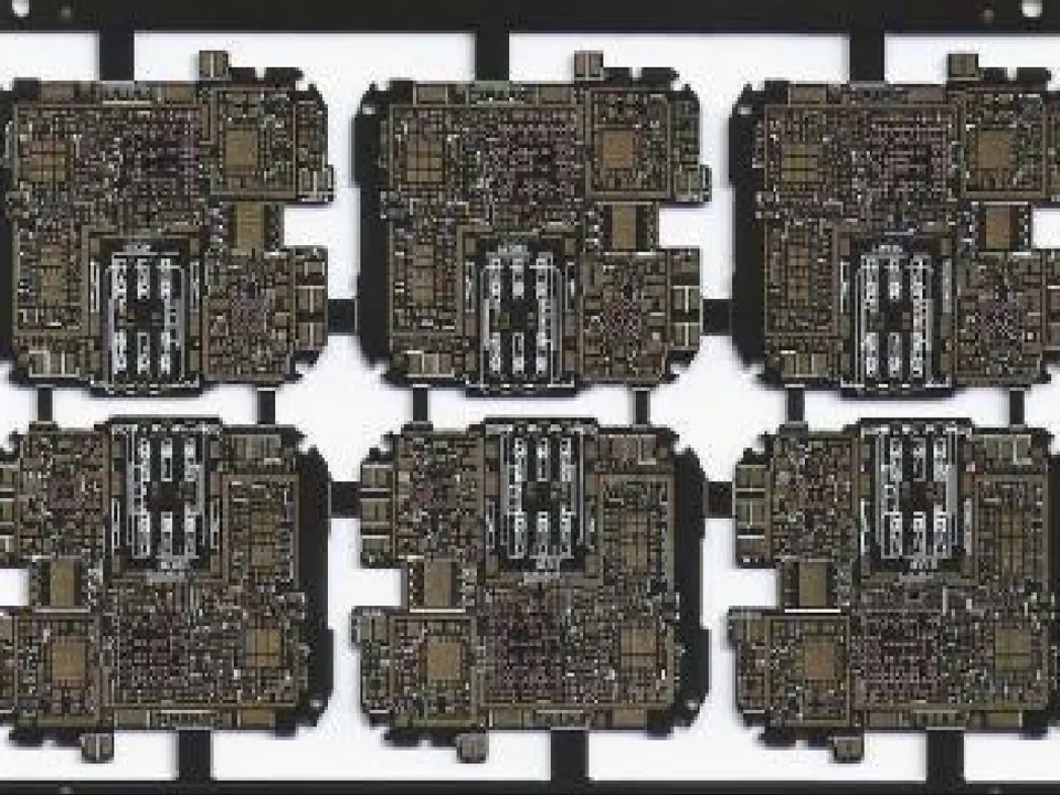 Panel of wearable-device boards with gold surface finish