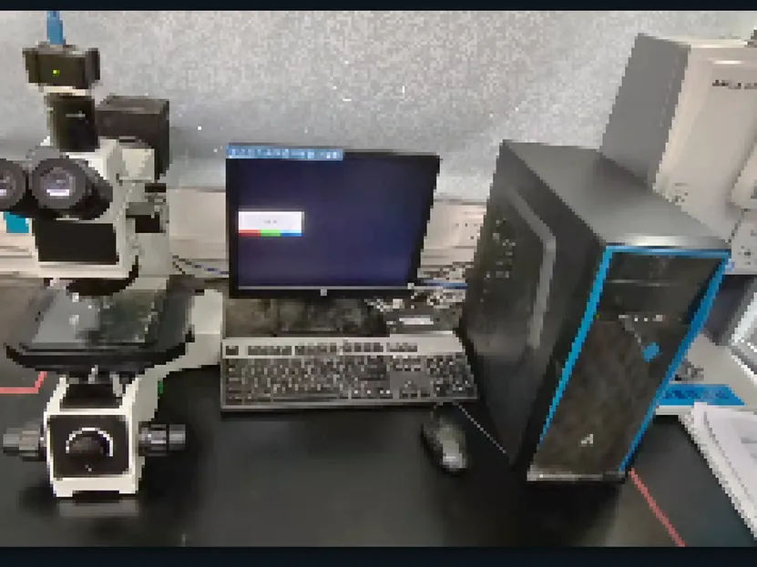 Microsection analysis station with microscope and imaging software