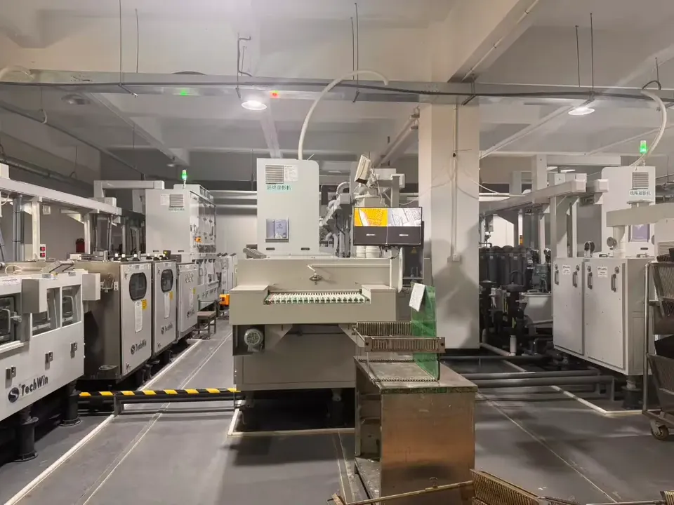 PCB production line seen along its full length